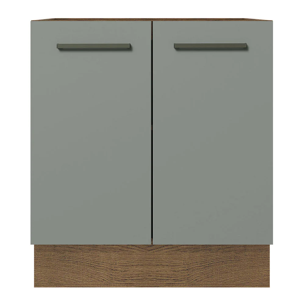 Balcão de Cozinha Madesa Agata 70 x 60 cm 2 Portas (Sem Tampo) Rustic/Cinza - Image 8