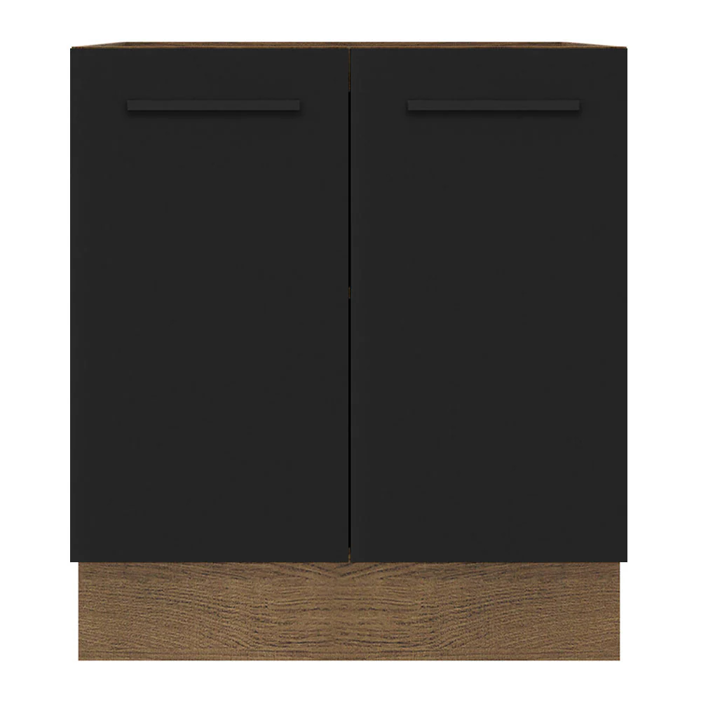 Balcão de Cozinha Madesa Agata 70 x 60 cm 2 Portas (Sem Tampo) Rustic/Preto - Image 8