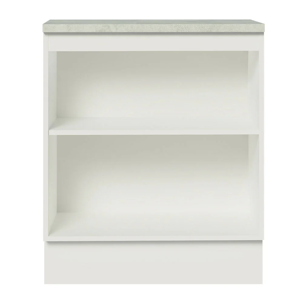 Balcão de Cozinha Madesa Agata 70 cm 2 Portas Branco/Preto - Image 10