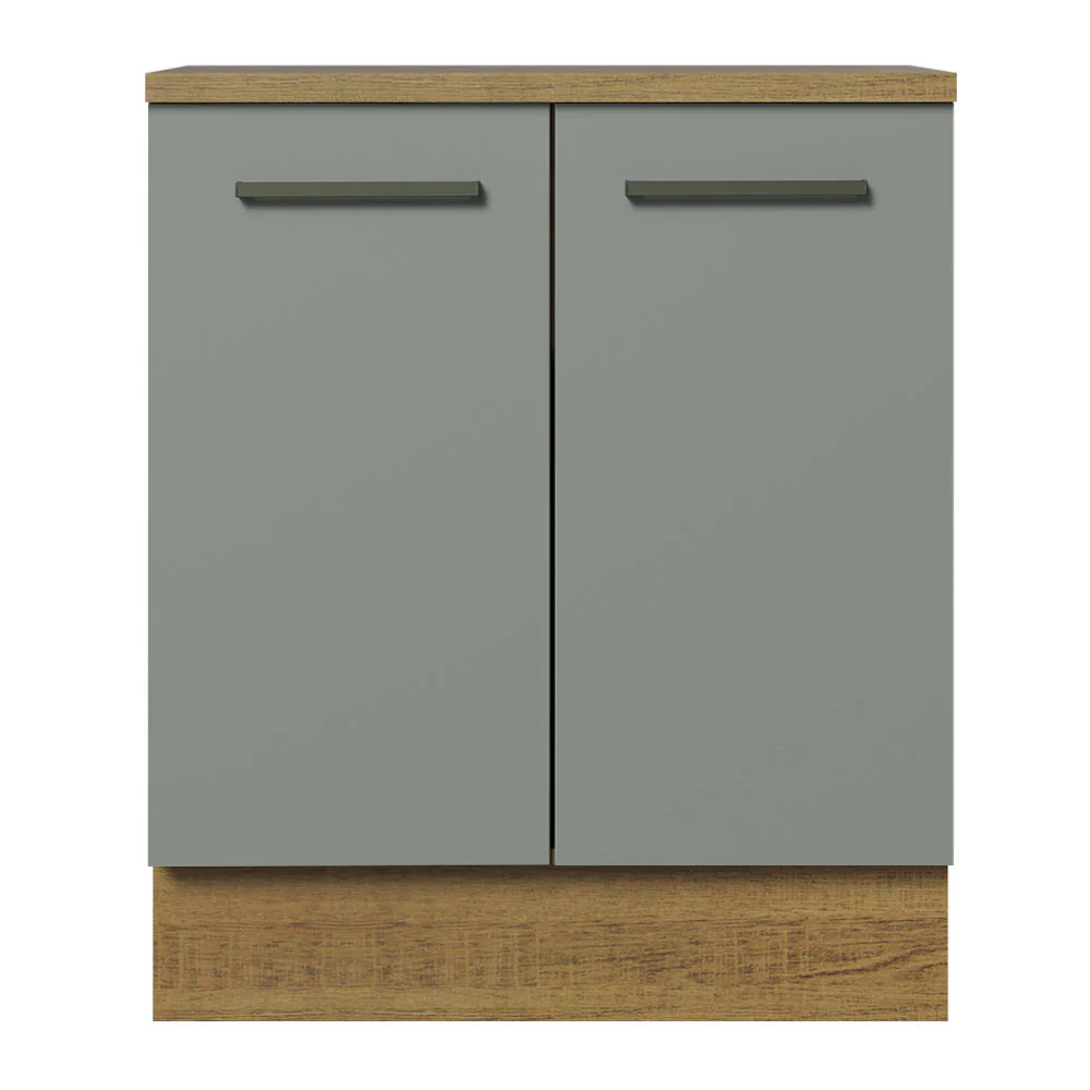 Balcão de Cozinha Madesa Agata 70 cm 2 Portas Rustic/Cinza - Image 9