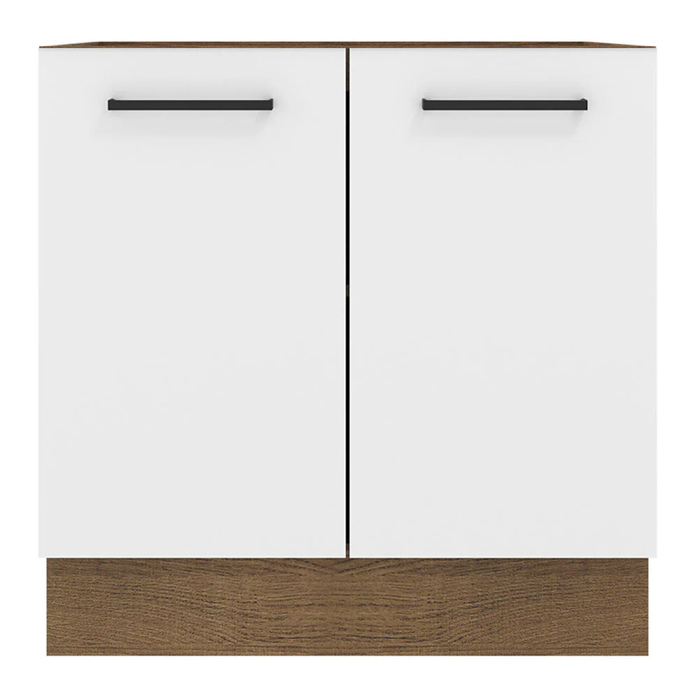 Balcão de Cozinha Madesa Agata 80 x 60 cm 2 Portas (Sem Tampo) Rustic/Branco - Image 8