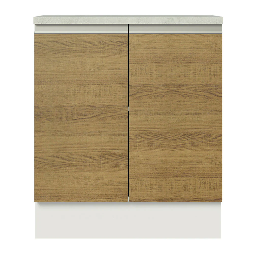 Balcão de Cozinha Madesa Glamy 70 cm 2 Portas Branco/Rustic - Image 9