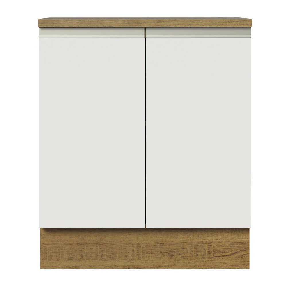 Balcão de Cozinha Madesa Glamy 70 cm 2 Portas Rustic/Branco - Image 9