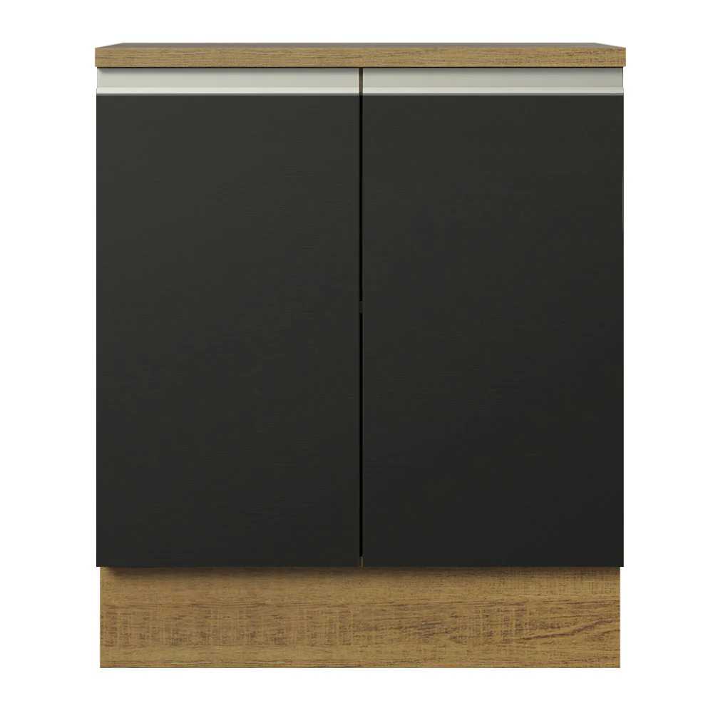Balcão de Cozinha Madesa Glamy 70 cm 2 Portas Rustic/Preto - Image 9
