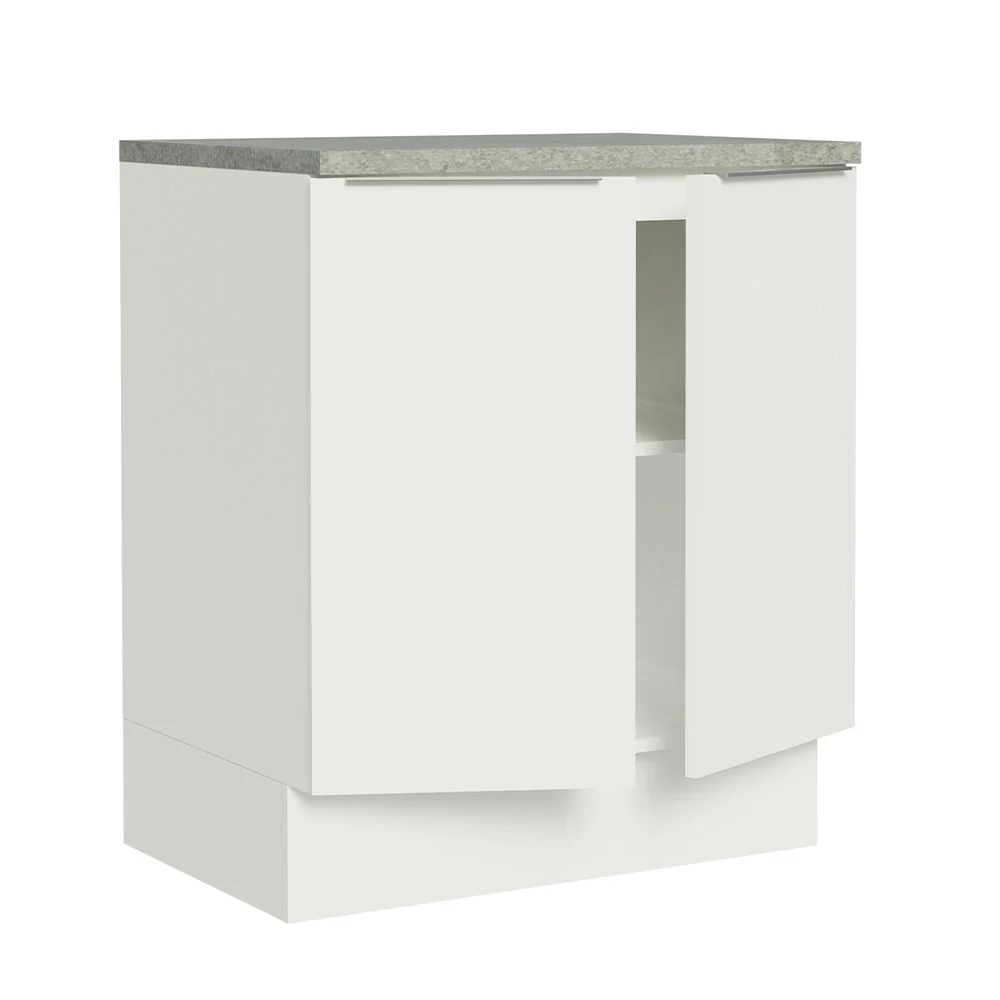 Balcão de Cozinha Madesa Stella 70 cm 2 Portas Branco - Image 3