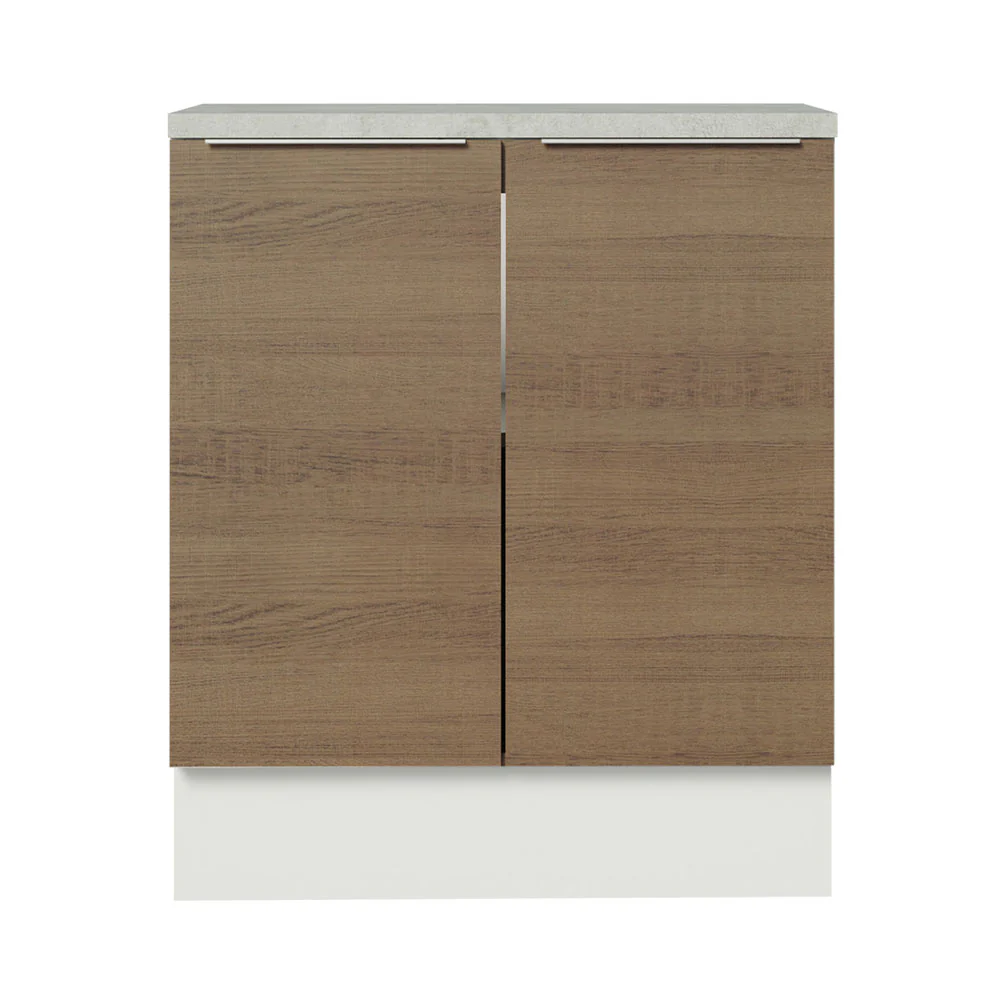 Balcão de Cozinha Madesa Stella 70 cm 2 Portas Branco/Rustic - Image 9