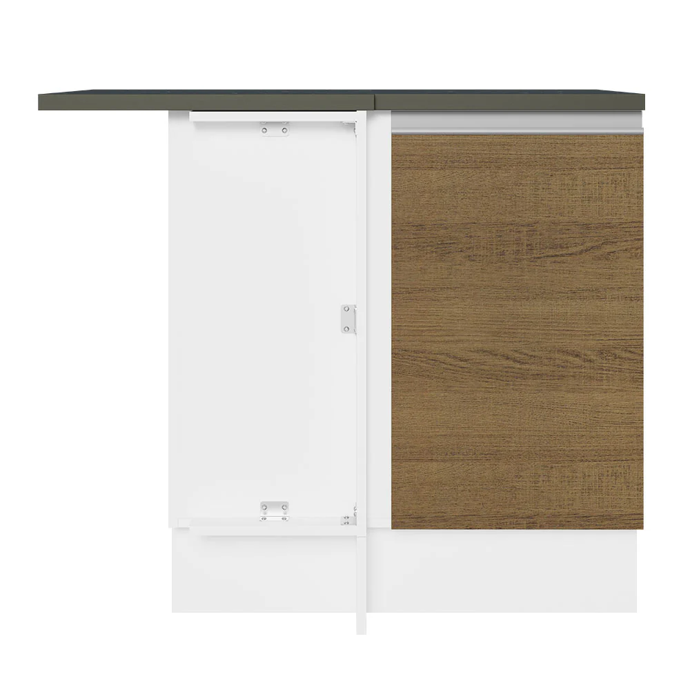 Balcão de Canto Madesa Acordes 100% MDF 1 Porta Branco/Rustic - Image 6