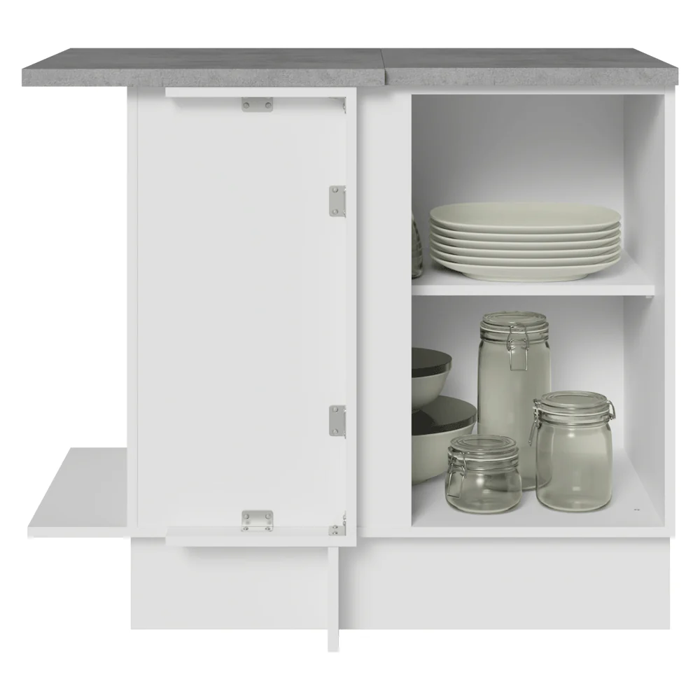 Balcão de Canto Madesa Glamy 1 Porta Branco - Image 5