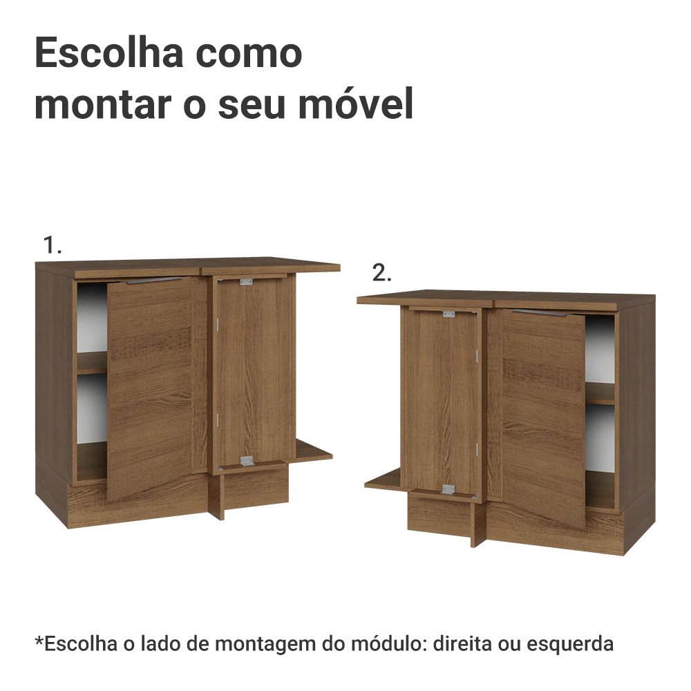 Balcão de Canto Madesa Stella 1 Porta Rustic - Image 4