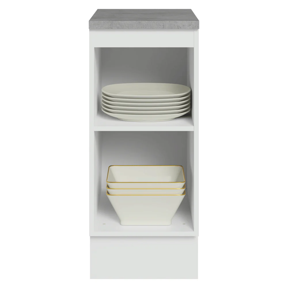 Balcão de Cozinha 35 x 60 cm 1 Porta (Com Tampo) Branco/Crema Vik Madesa - Image 5