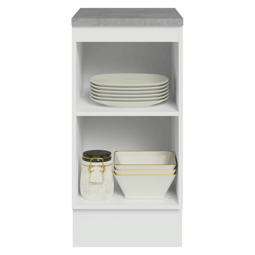 Balcão de Cozinha 40 cm 1 Porta Branco/Crema Vik Madesa - Image 5