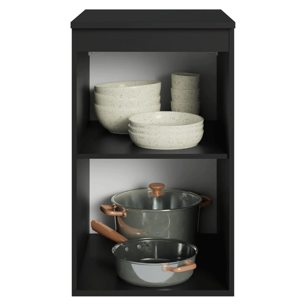 Balcão de Cozinha 40 cm 1 Porta Suspenso Preto Nice Madesa - Image 11