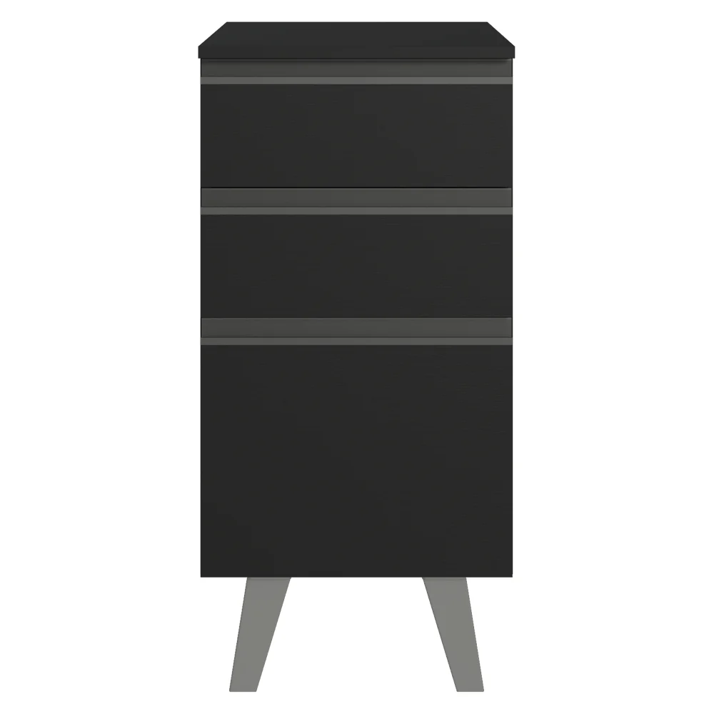 Balcão de Cozinha 40 cm 3 Gavetas Com Pés Preto Nice Madesa - Image 11