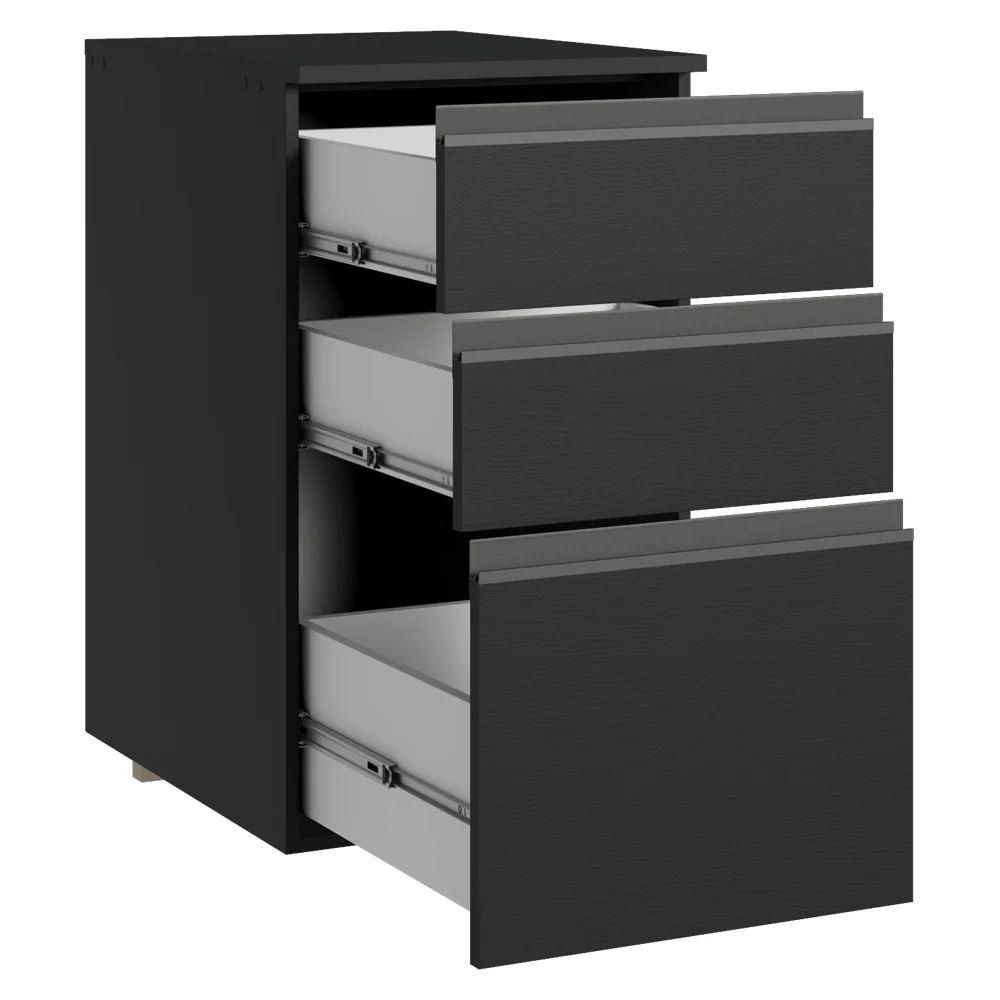 Balcão de Cozinha 40 cm 3 Gavetas Suspenso Preto Nice Madesa - Image 12