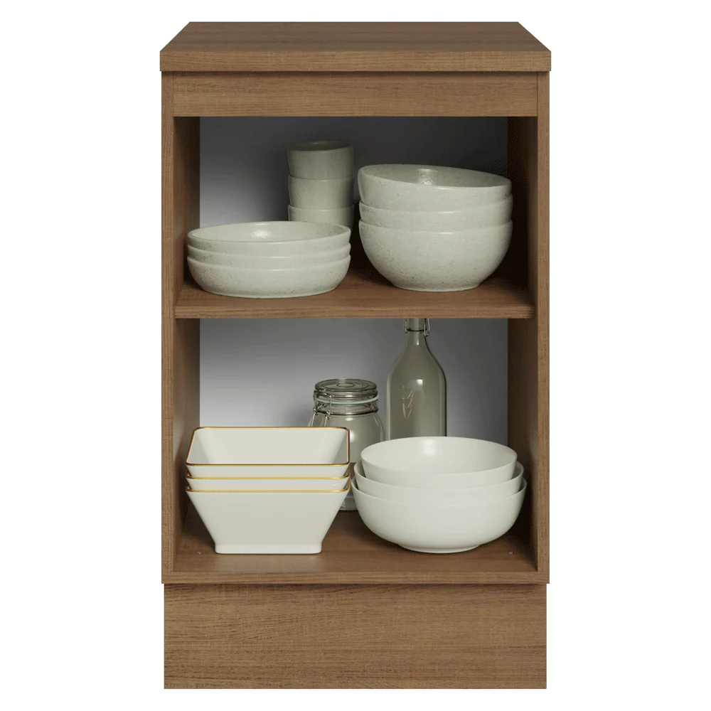 Balcão de Cozinha 50cm 1 Porta (Com Tampo) Rustic/Crema Vik Madesa - Image 5
