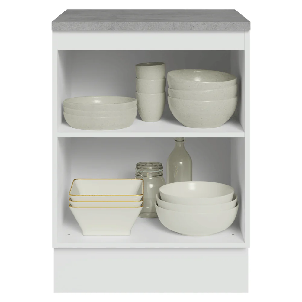 Balcão de Cozinha 60 cm 1 Porta Branco/Crema Vik Madesa - Image 5