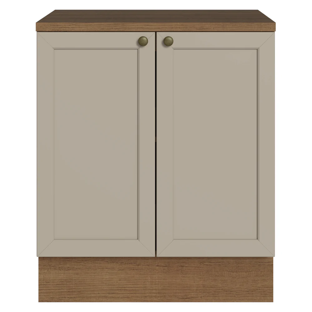 Balcão de Cozinha 70 x 60 cm 2 Portas (Com Tampo) Rustic/Crema Vik Madesa - Image 12