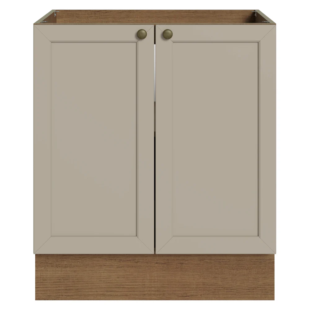 Balcão de Cozinha 70 x 60 cm 2 Portas (Sem Tampo) Rustic/Crema Vik Madesa - Image 12