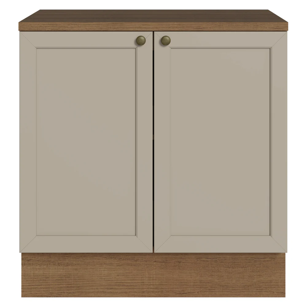 Balcão de Cozinha 80 cm 2 Portas Rustic/Crema Vik Madesa - Image 12