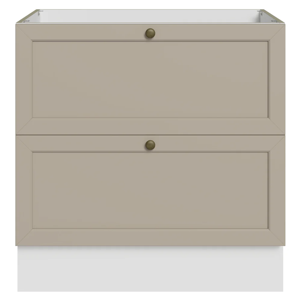 Balcão de Cozinha 80 x 60 cm 2 Gavetas (Sem Tampo) Branco/Crema Vik Madesa - Image 10