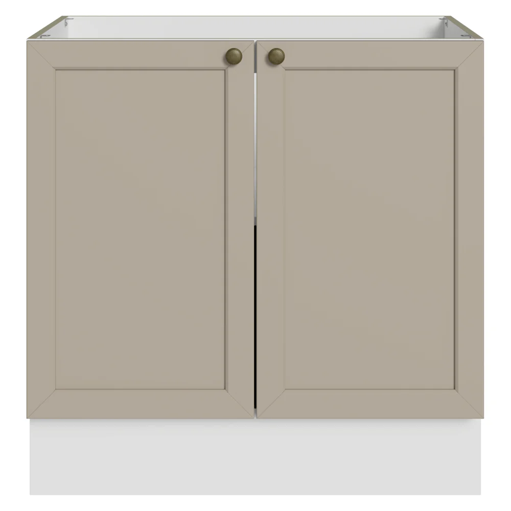 Balcão de Cozinha 80 x 60 cm 2 Portas (Sem Tampo) Branco/Crema Vik Madesa - Image 12