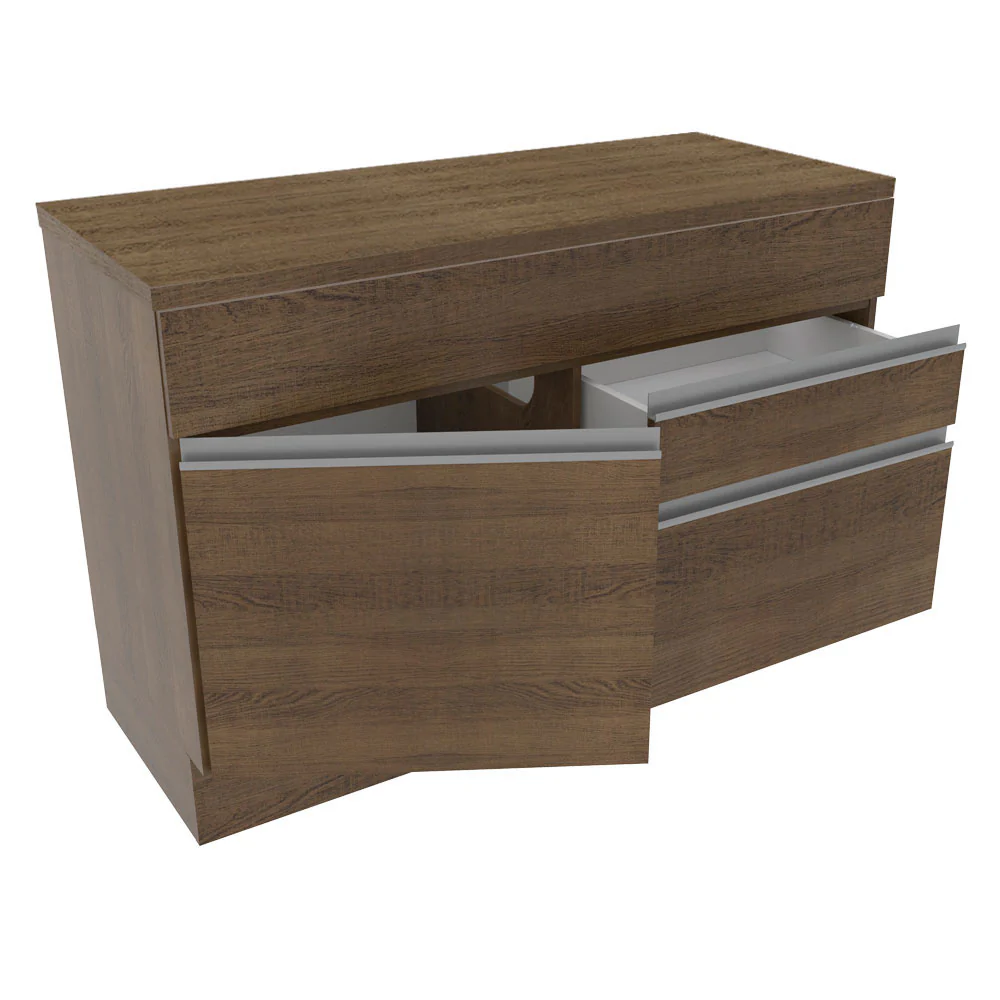Balcão Madesa Glamy 120 cm 1 Porta e 2 Gavetas (Com Tampo) Rustic - Image 5