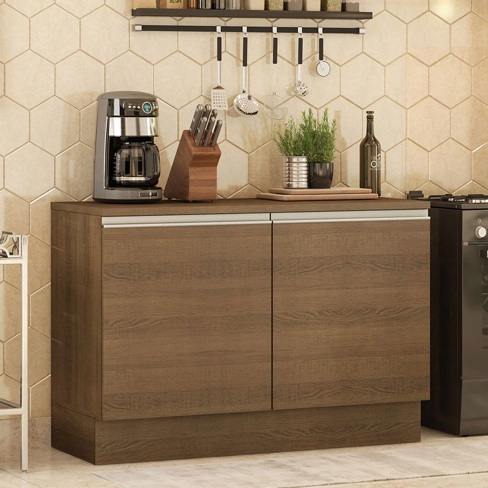 Balcão Madesa Glamy 120 cm 2 Portas (Com Tampo) Rustic - Image 2