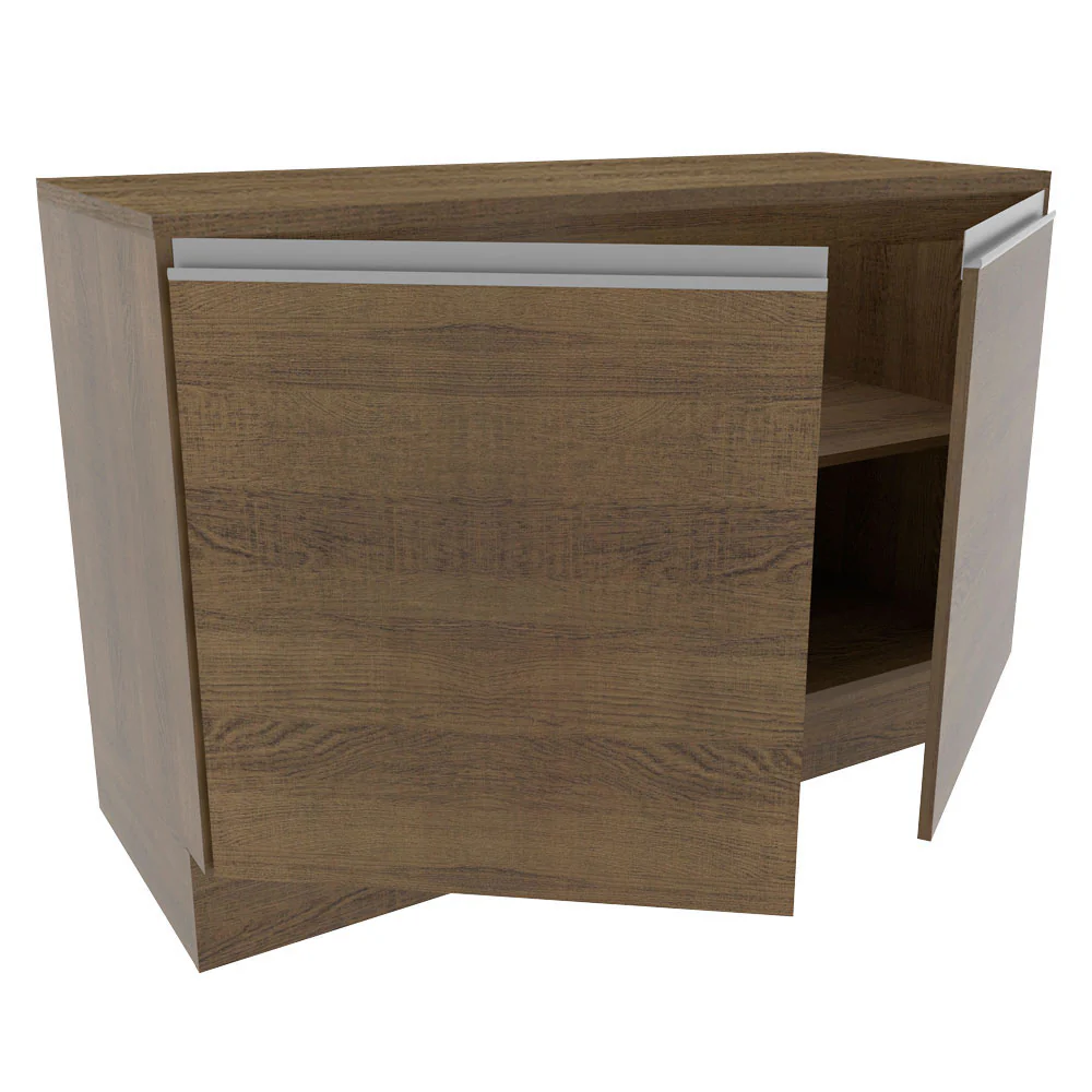 Balcão Madesa Glamy 120 cm 2 Portas (Com Tampo) Rustic - Image 5