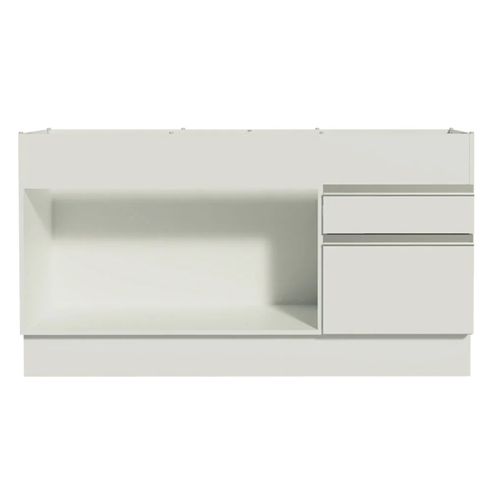 Balcão de Pia Madesa Glamy 150 cm 2 Portas e 2 Gavetas (Sem Tampo e Pia) Branco - Image 11