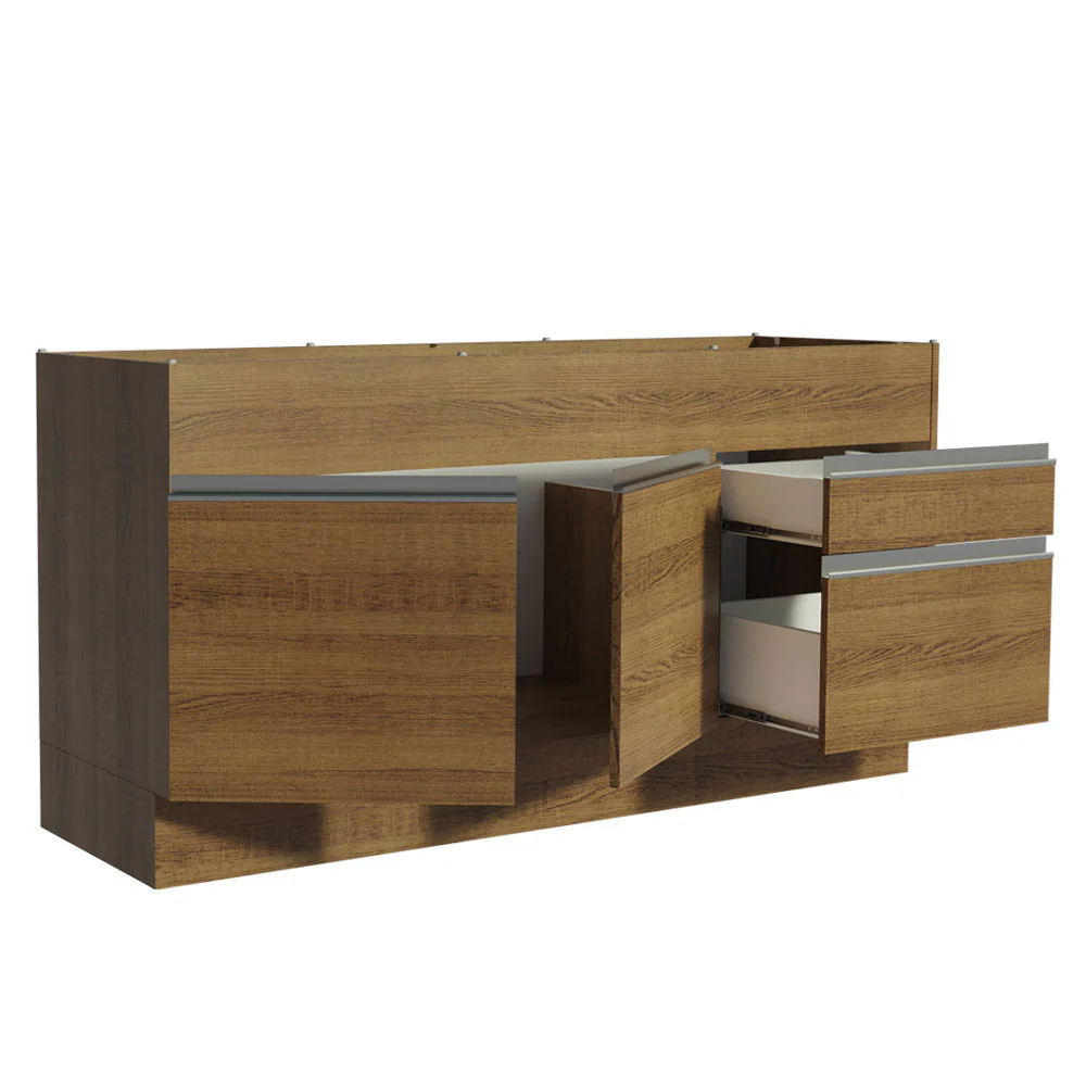 Balcão de Pia Madesa Glamy 150 cm 2 Portas e 2 Gavetas (Sem Tampo e Pia) Rustic - Image 4