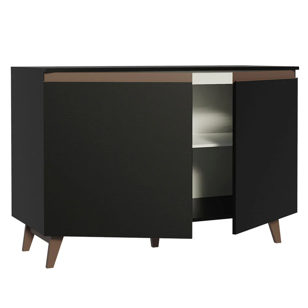 Balcão Gabinete de Pia Madesa Reims 2 Portas Preto - Image 4