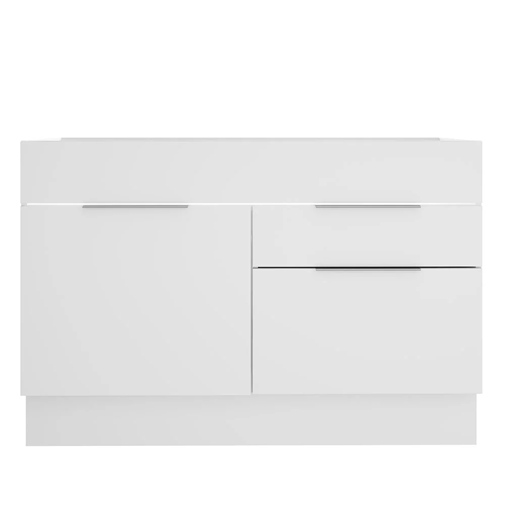 Balcão Gabinete de Pia Madesa Stella 1 Porta e 2 Gavetas (Sem Tampo e Pia) Branco - Image 10