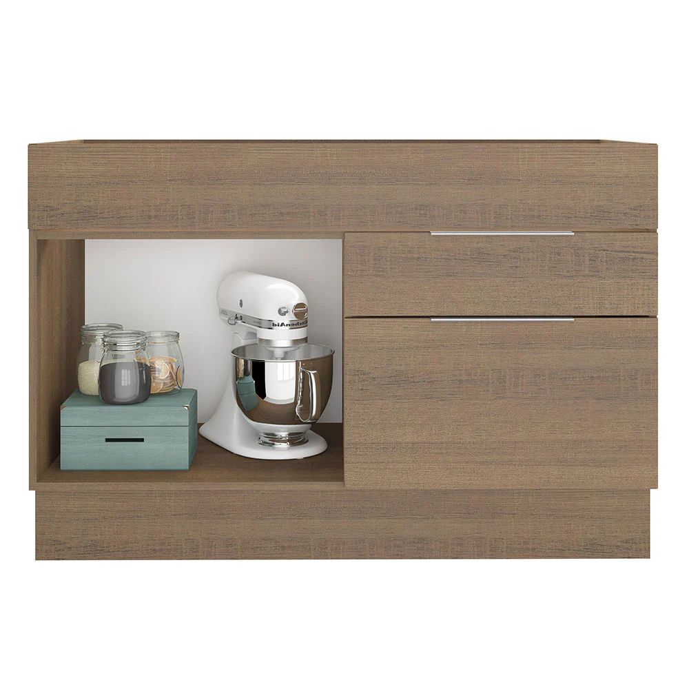 Balcão Gabinete de Pia Madesa Stella 1 Porta e 2 Gavetas (Sem Tampo e Pia) Rustic - Image 3