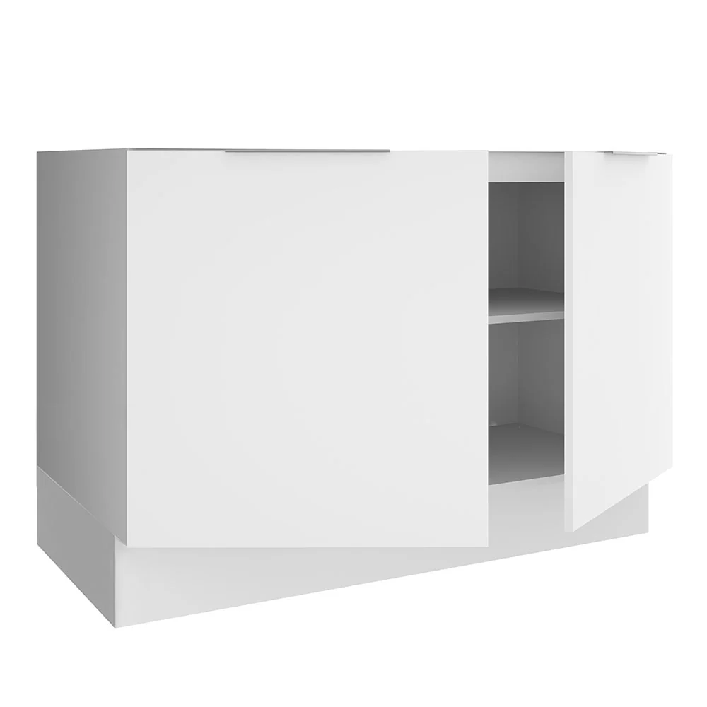 Balcão Gabinete de Pia Madesa Stella 2 Portas (Sem Tampo e Pia) Branco - Image 4