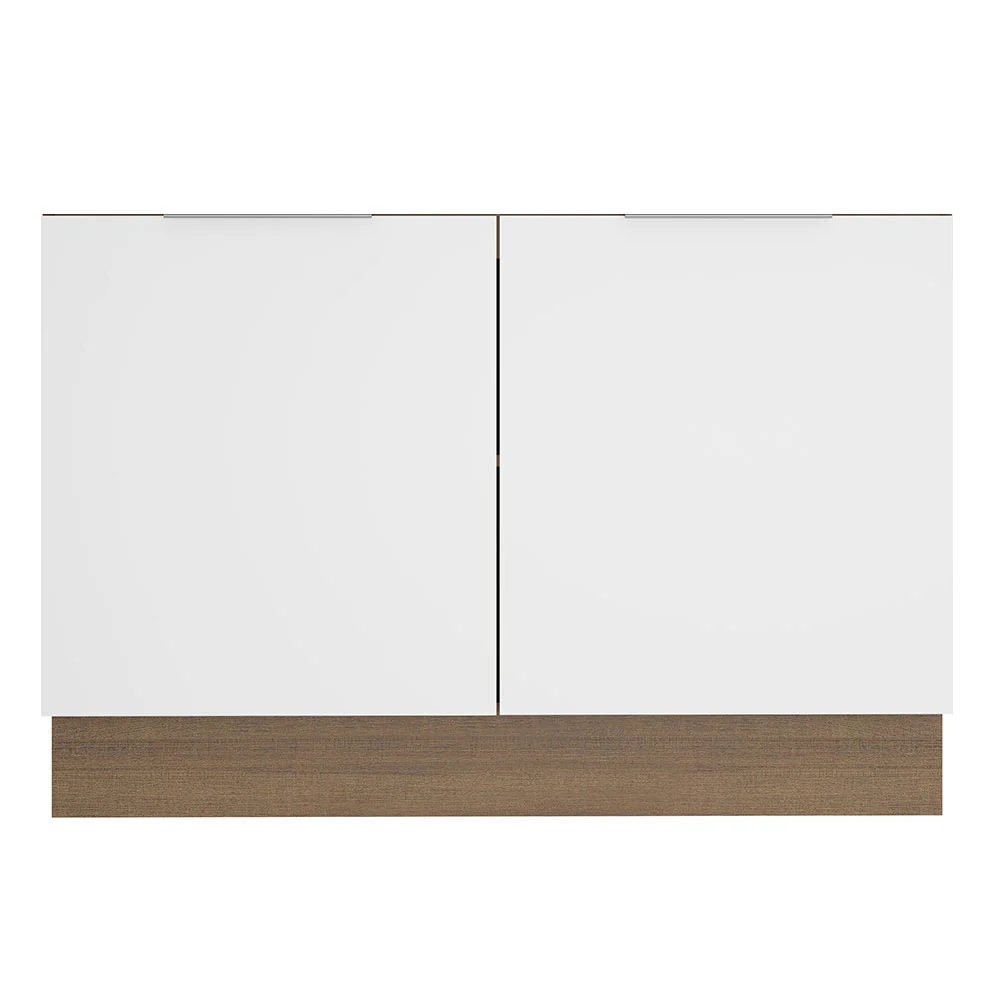 Balcão Gabinete de Pia Madesa Stella 2 Portas (Sem Tampo e Pia) Rustic/Branco - Image 10