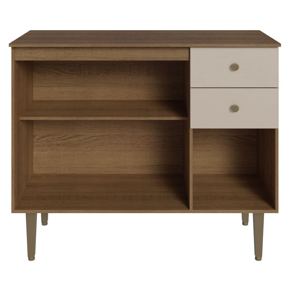 Balcão Gabinete 3 Portas 2 Gavetas Rustic/Crema Gourmet Madesa - Image 6