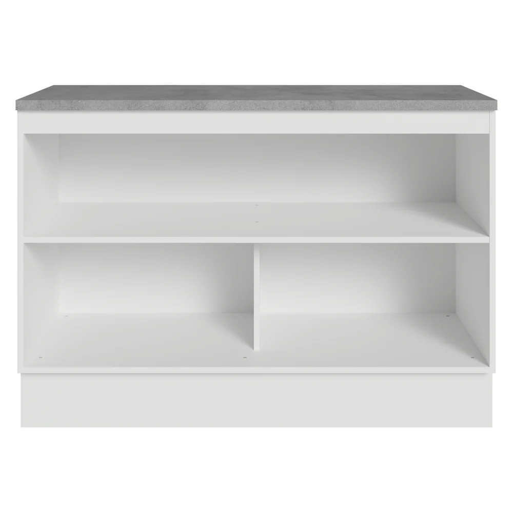 Balcão Gabinete de Pia 120 cm (Com Tampo) Branco/Crema Vik Madesa - Image 12