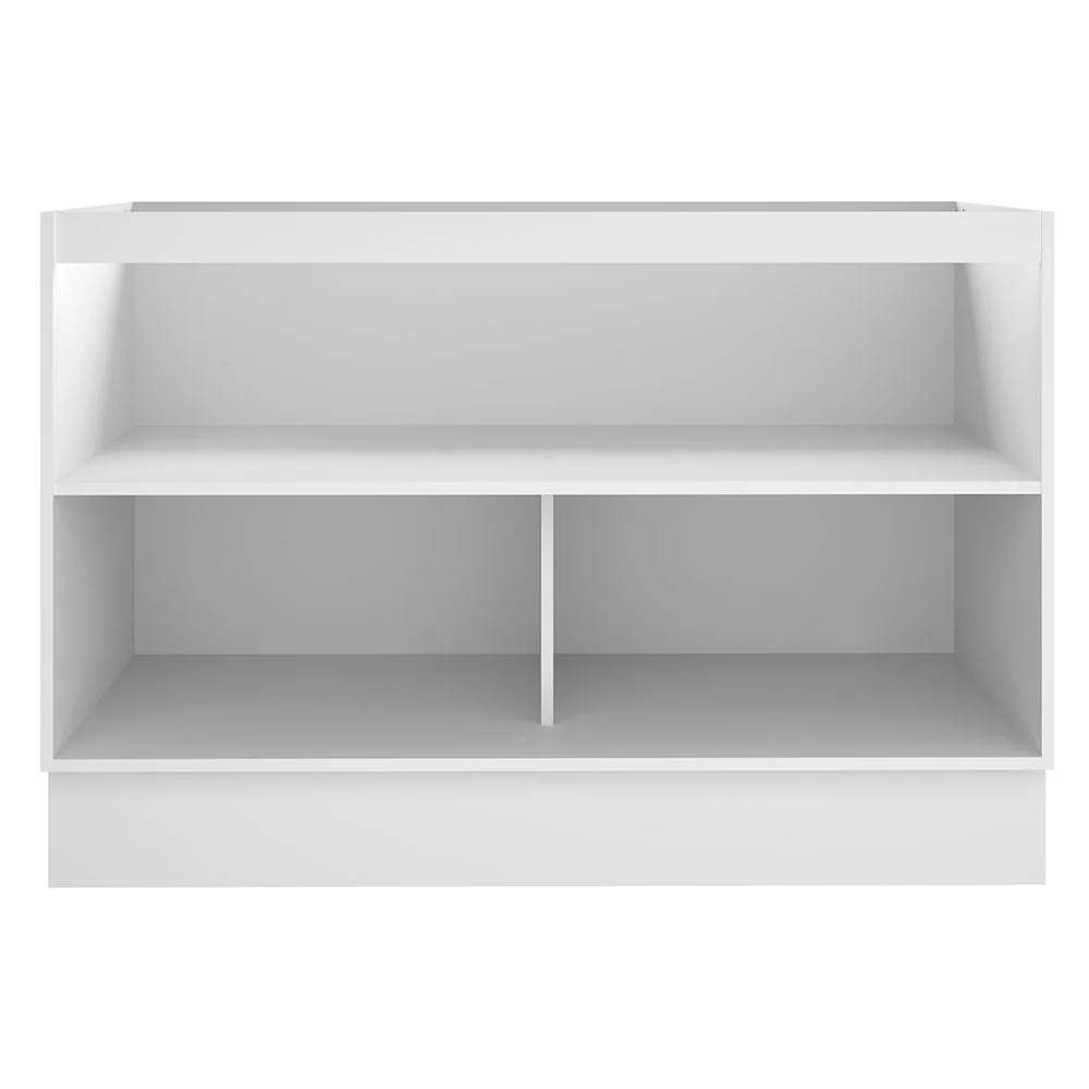 Balcão Gabinete de Pia Madesa Glamy 120 cm 2 Portas (Sem Tampo e Pia) Branco/Rustic - Image 11