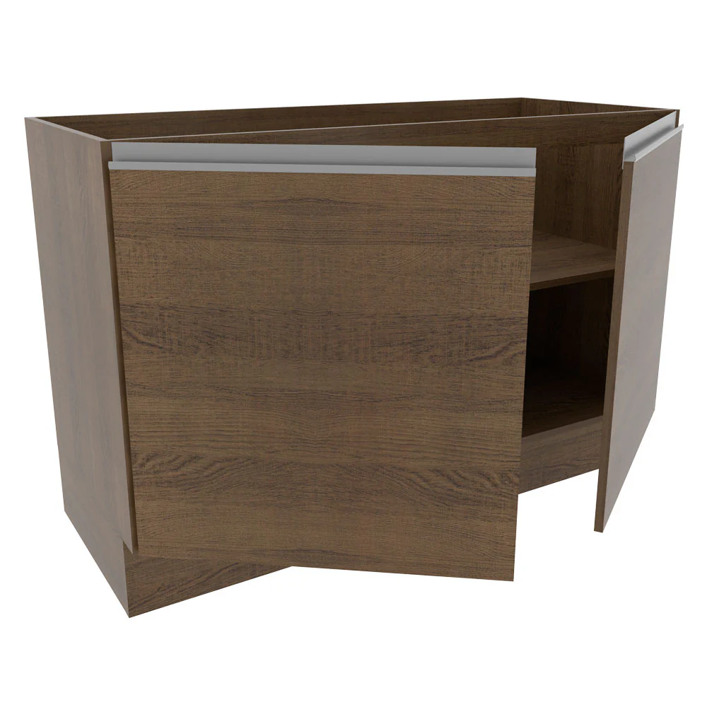 Balcão Gabinete de Pia Madesa Glamy 120 cm 2 Portas (Sem Tampo e Pia) Rustic - Image 4