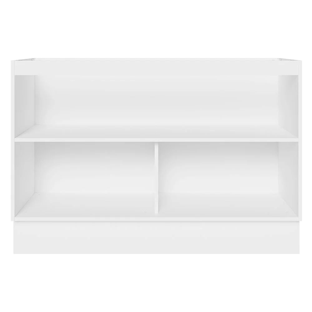 Balcão Gabinete de Pia 100% MDF 120 cm 2 Portas Branco/Preto Acordes Madesa - Image 6
