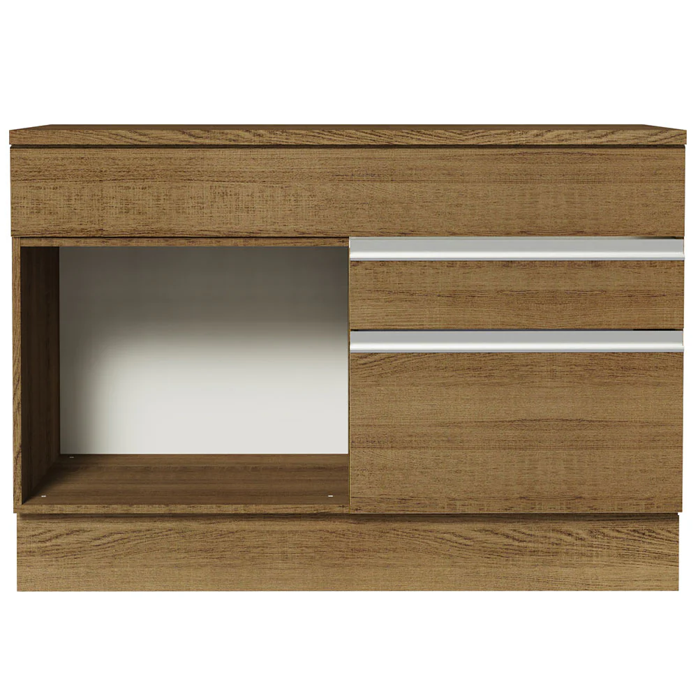 Balcão Gabinete 120 x 60 cm 1 Porta 2 Gavetas Rustic (Com Tampo) Glamy Madesa - Image 11