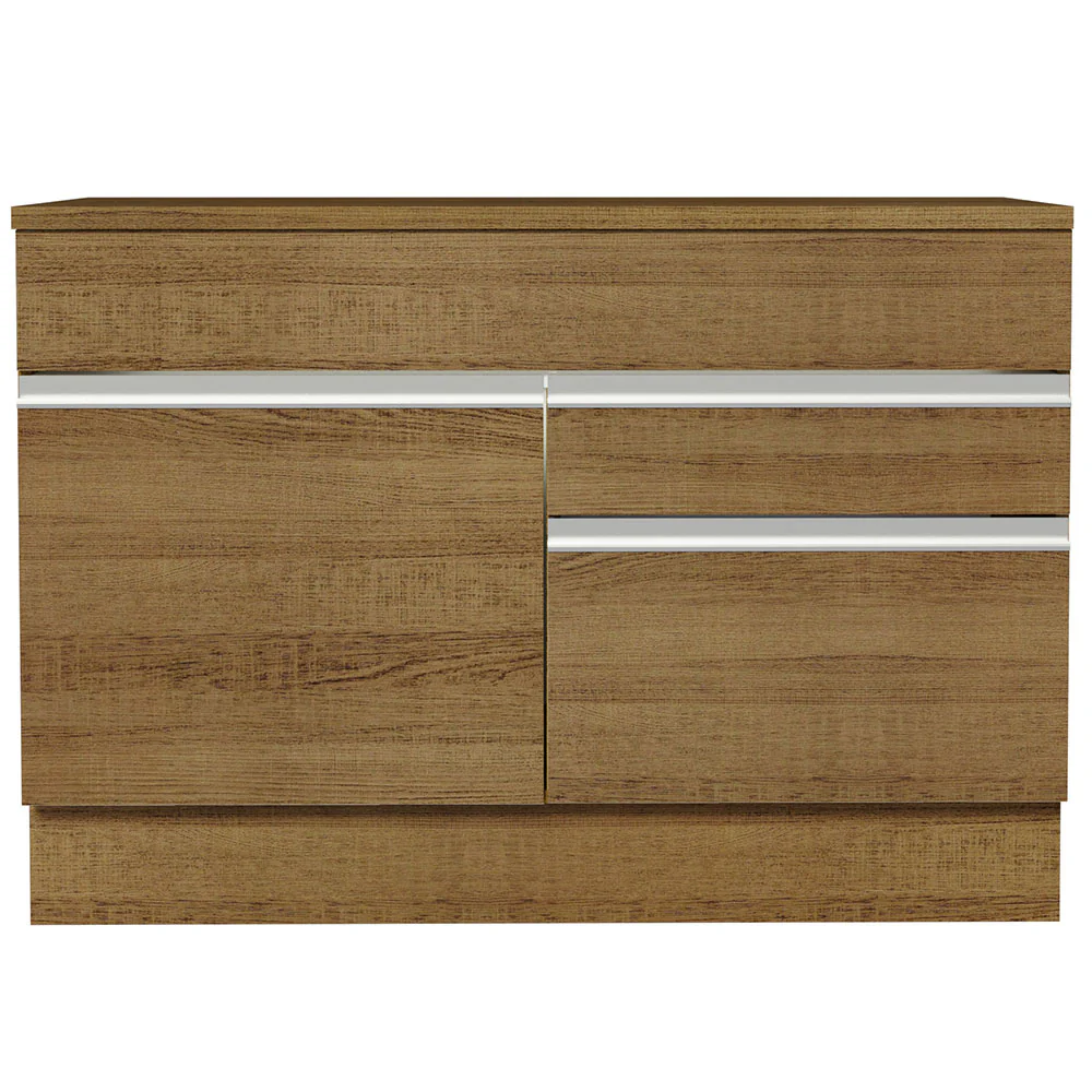 Balcão Gabinete 120 x 60 cm 1 Porta 2 Gavetas Rustic (Com Tampo) Glamy Madesa - Image 12