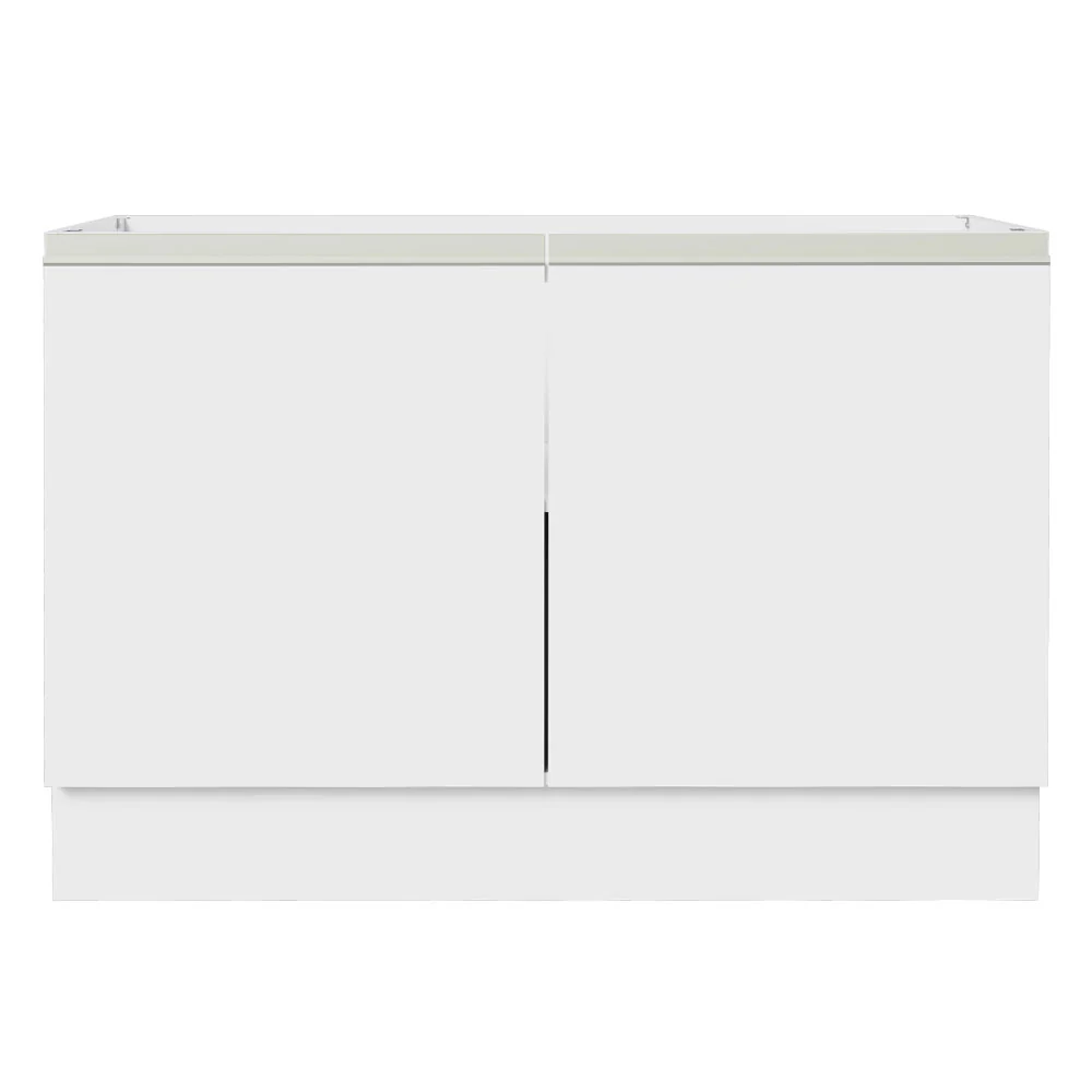 Balcão Gabinete de Pia 120 x 60 cm 2 Portas (Sem Tampo) Branco Glamy Madesa - Image 7