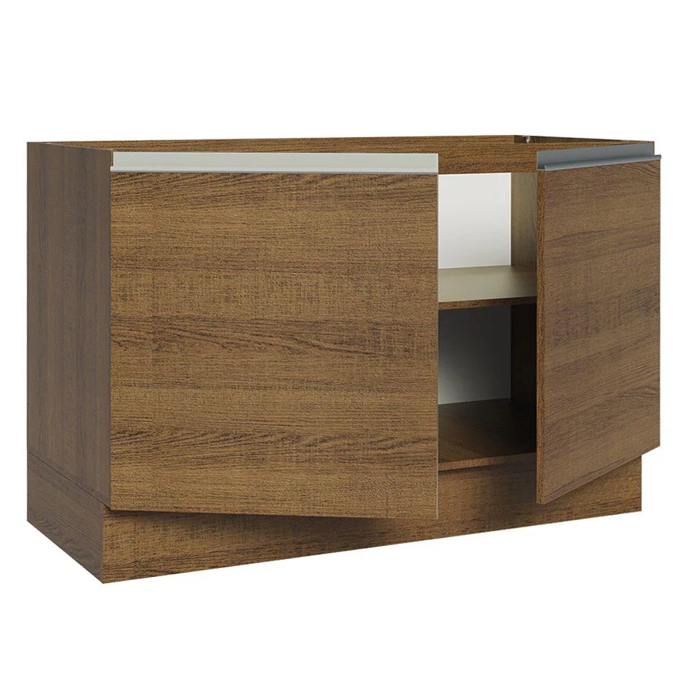 Balcão Gabinete de Pia 120 x 60 cm 2 Portas (Sem Tampo) Rustic Glamy Madesa - Image 5