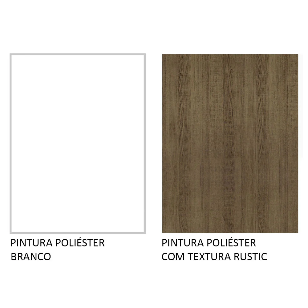 Balcão Gabinete de Pia 120 x 60 cm 2 Portas (Sem Tampo) Branco/Rustic Stella Madesa - Image 10