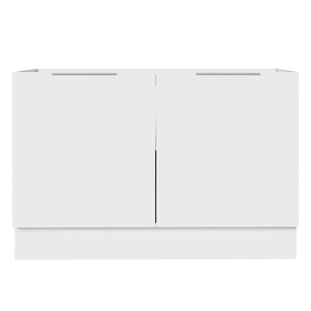 Balcão Gabinete de Pia 120 x 60 cm 2 Portas (Sem Tampo) Branco Stella Madesa - Image 6
