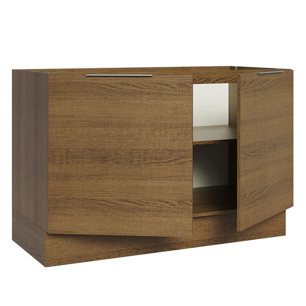 Balcão Gabinete de Pia 120 x 60 cm 2 Portas (Sem Tampo) Rustic Stella Madesa - Image 4
