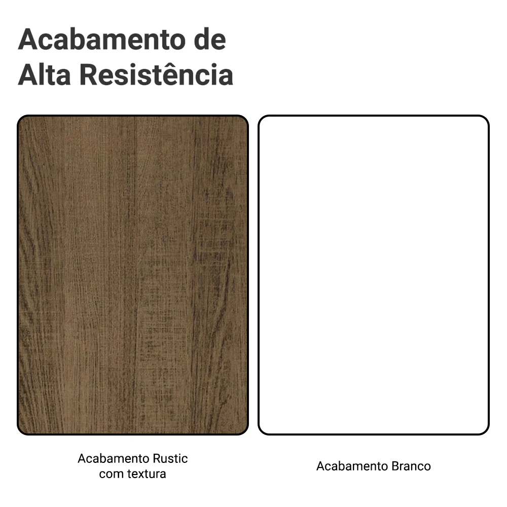 Balcão Gabinete de Pia 120 cm (Sem Tampo) Rustic/Branco Vik Madesa - Image 11