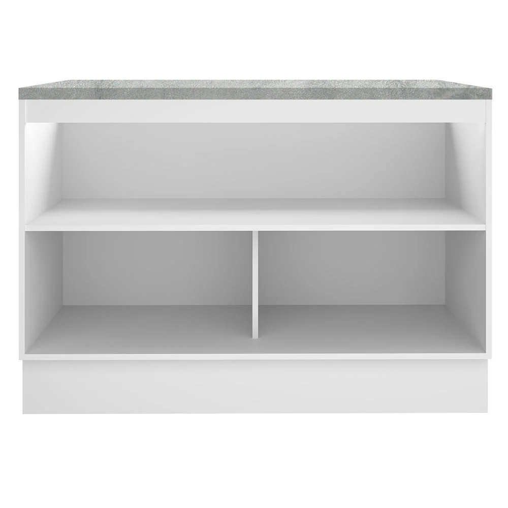 Balcão Gabinete Madesa Agata 120 x 60 cm 2 Portas (Com Tampo) Branco - Image 6