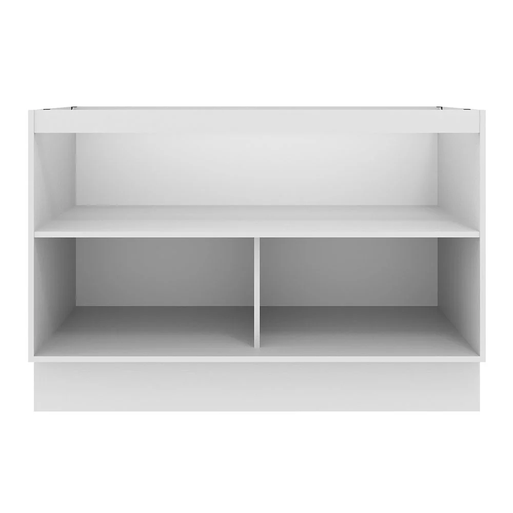 Balcão Gabinete de Pia Madesa Agata 120 x 60 cm 2 Portas (Sem Tampo) Branco/Cinza - Image 10
